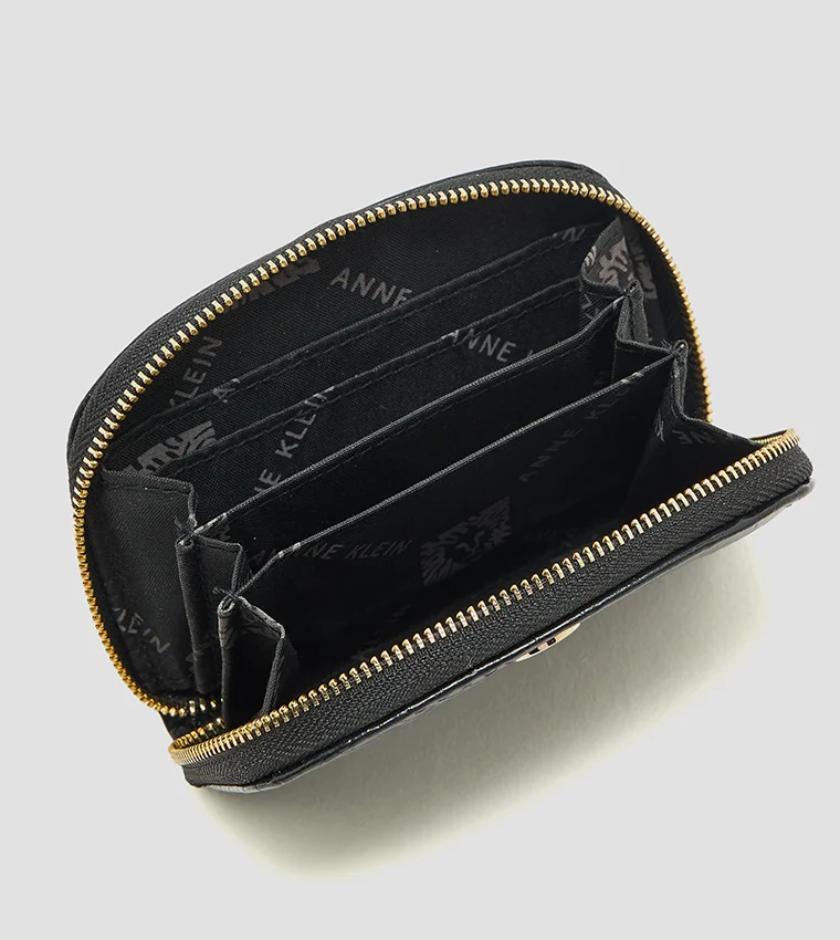 Anne Klein  Anne Klein Croc Textured Zip-around Card Holder for Women | Best Price UAE